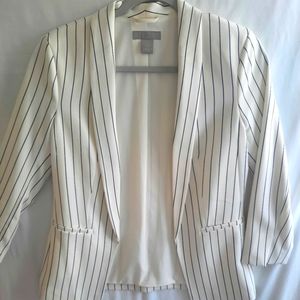 H&M White w/ Black Stripes Blazer